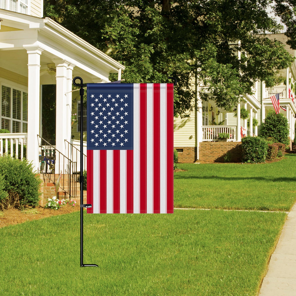 HOOSUN Fourth of July decorations for outdoor flag stand boosts patriotic curb appeal