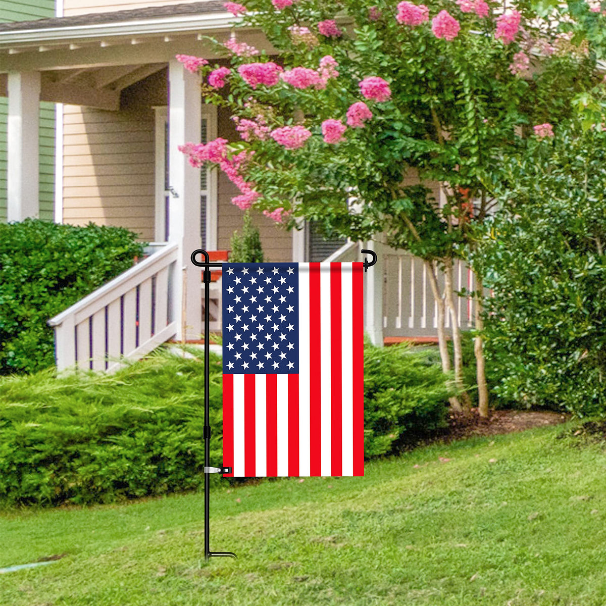HOOSUN garden flag holder accessory pack includes clips and stoppers
