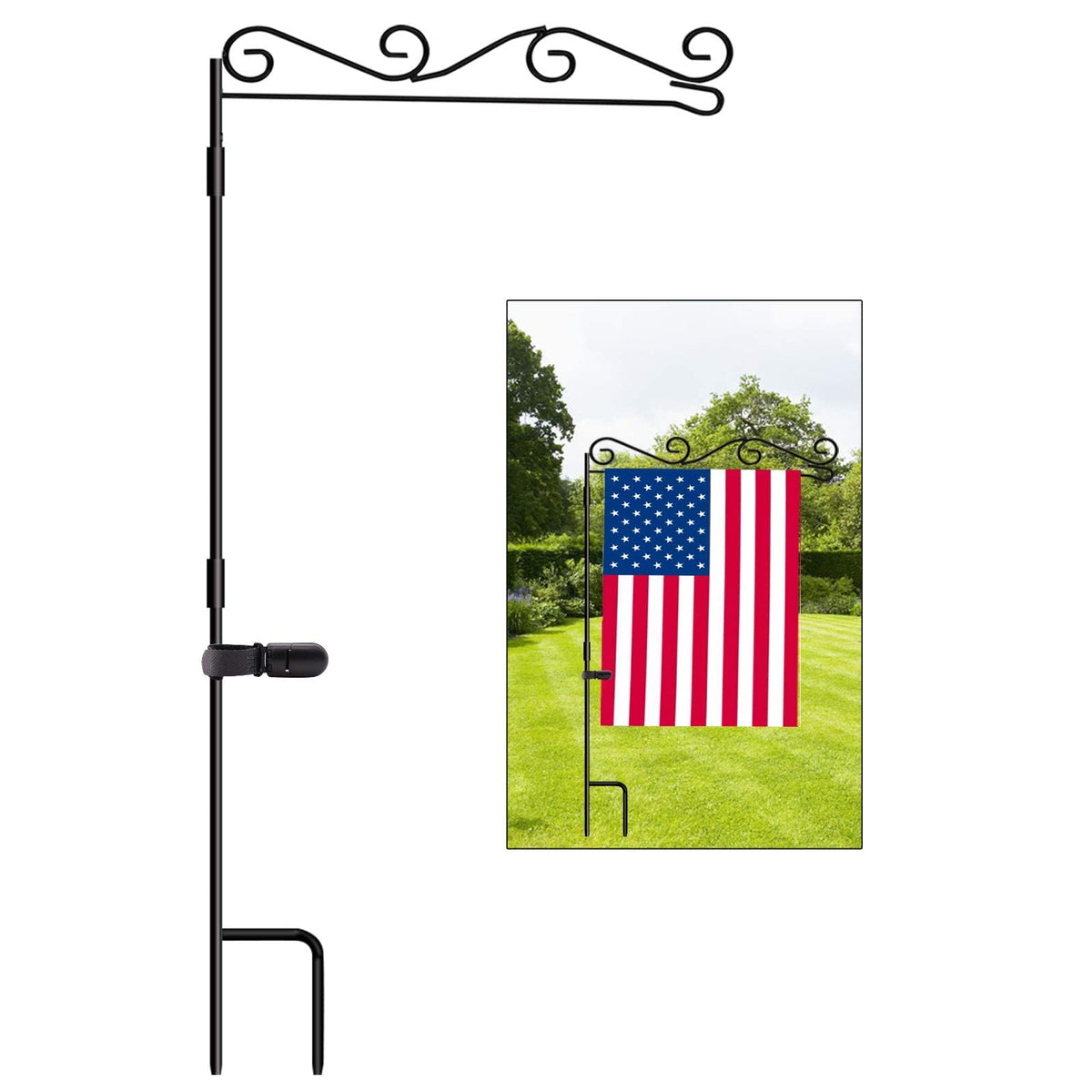 HOOSUN two-pack flag stands for multiple outdoor spots