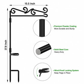 HOOSUN flag stand installs easily by ground placement