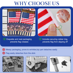 HOOSUN mini USA flags in bright colors for the Fourth of July
