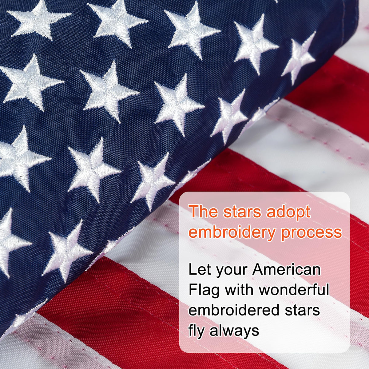 HOOSUN Patriotic garden flag in red, white, and blue for seasonal display
