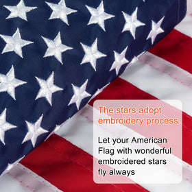 HOOSUN Patriotic garden flag in red, white, and blue for seasonal display