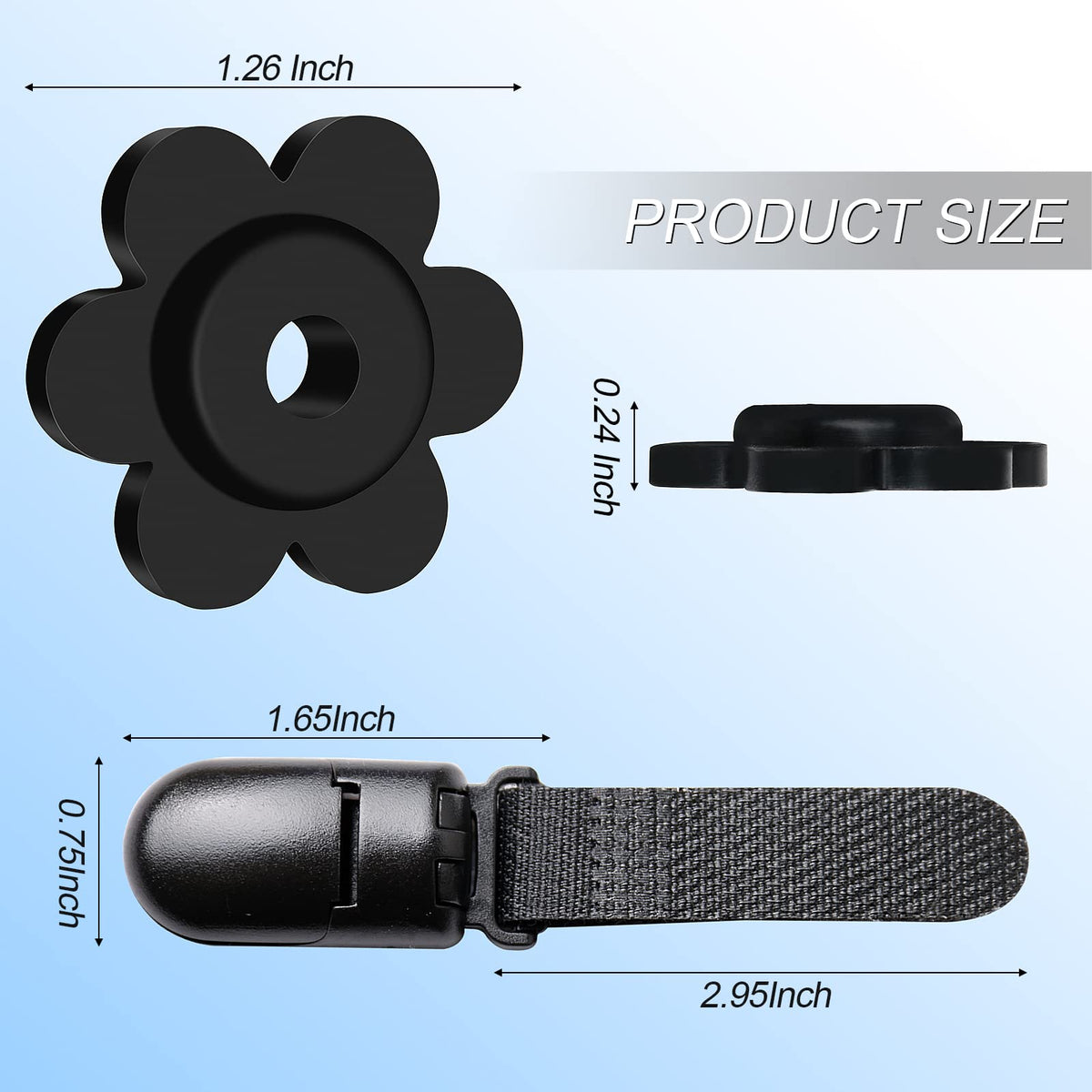 HOOSUN tiger clips for small flags keep fabric flat in breezy conditions