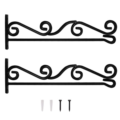HOOSUN two-pack wall garden flag holder stand on a porch display