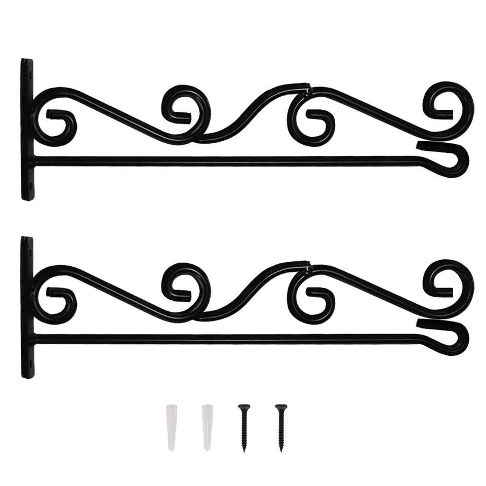 HOOSUN two-pack wall garden flag holder stand on a porch display