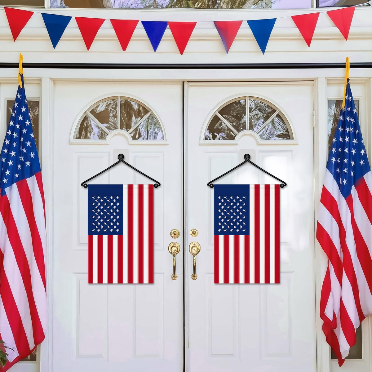 HOOSUN wall flag holder assembly; quick setup for easy seasonal displays.