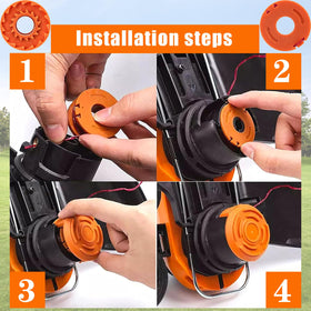 HOOTO weed eater spool set ready for replacement and maintenance
