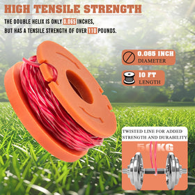 Worx-compatible HOOTO spool with CNC winding for consistent line length