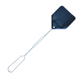 Hope Woodworking Leather Fly Swatter Pack shows the 17-inch swat distance for quick bug control.