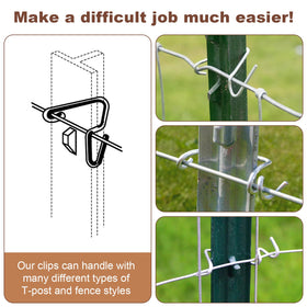 Hoqqf 500-pack clips ready for large fencing projects.