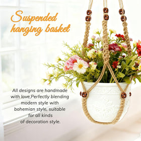 HOREAKHJ large macrame planter hanger fits 4–15 inch pots with stylish support.