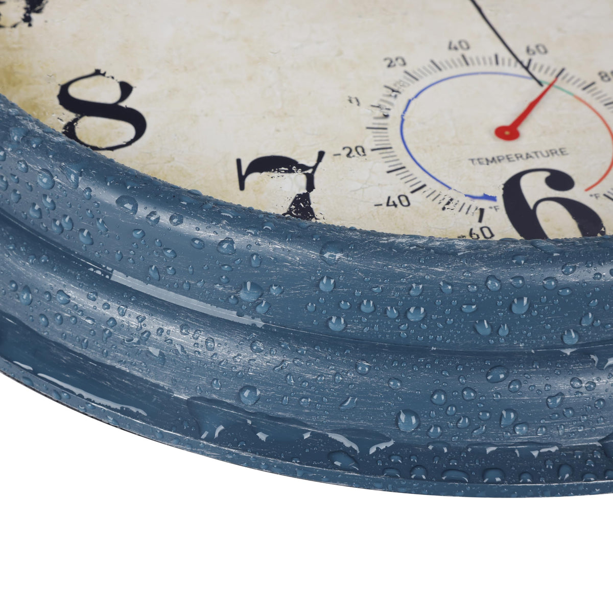 Horizent vintage blue coastal design enhances bathrooms, patios, and gardens