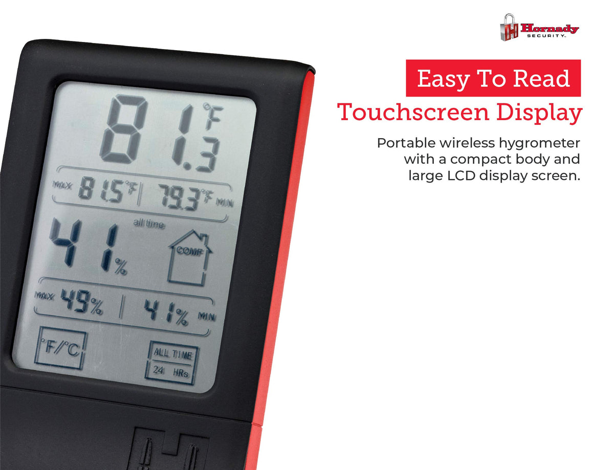 Hornady Digital Hygrometer gun-safe-mount tailored for moisture control in storage.