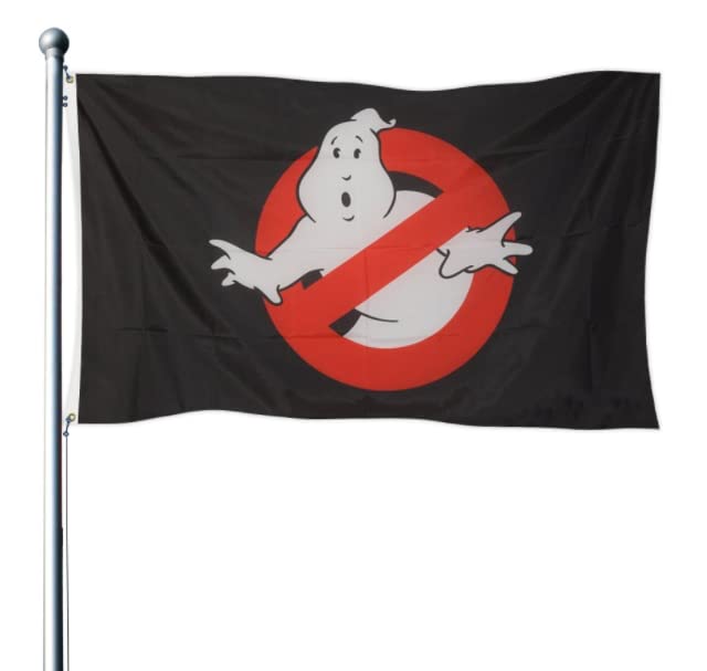 HORNO Funny Ghost Flag displayed on terrace for versatile indoor or outdoor decor
