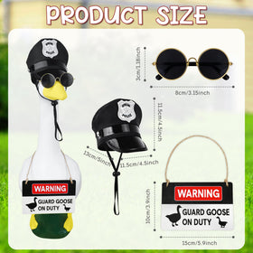 Horolam gold-rimmed sunglasses add a stylish touch to the goose.