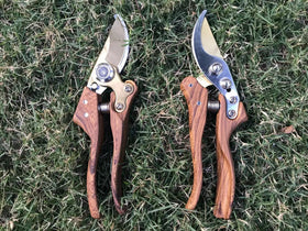 Horsvill Pruning Shears cutting a 1 inch branch with clean precision