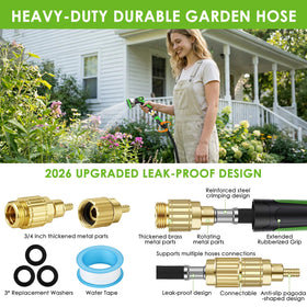 HORTICORA 10-pattern nozzle with thumb-control for precise watering.