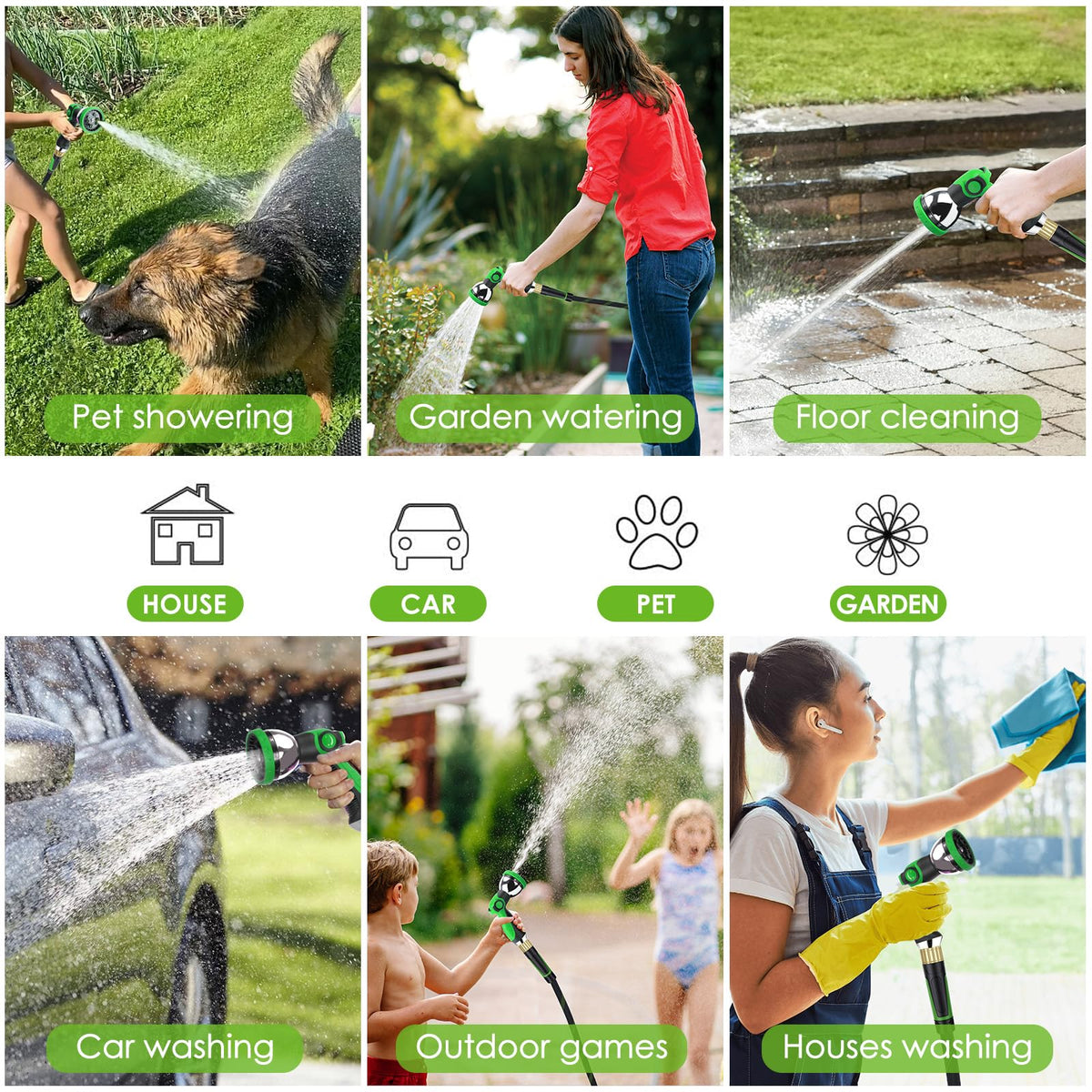 HORTICORA convenient storage strap helps keep hoses orderly and space-saving.