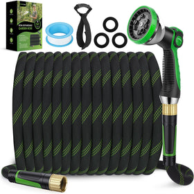 HORTICORA non-expanding garden hose 75ft offers lightweight operation for effortless watering.