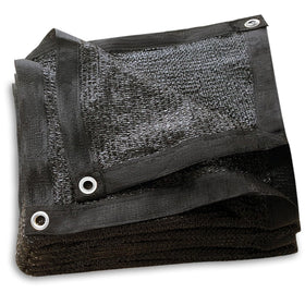HORTIFAN 40% shade cloth over garden beds provides balanced sun protection.