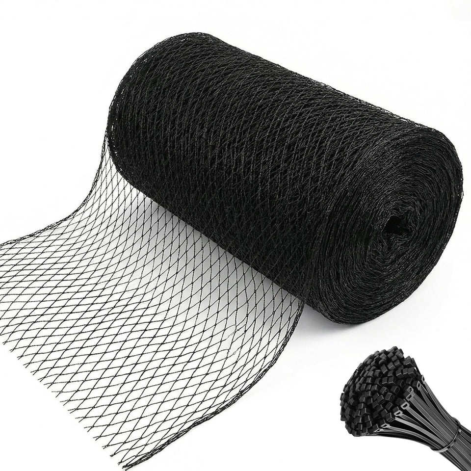 HORTIFAN Bird Netting 10x10ft overview showing sturdy protection for crops