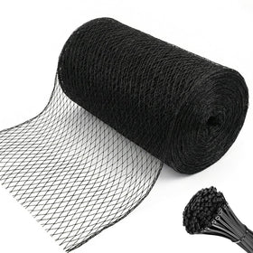 HORTIFAN Bird Netting 15x30ft closeup of diamond mesh protecting plants