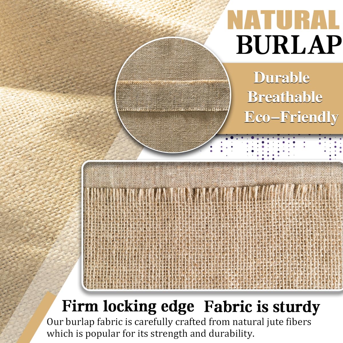 HORTIFAN burlap roll rustic decor for tables and weddings