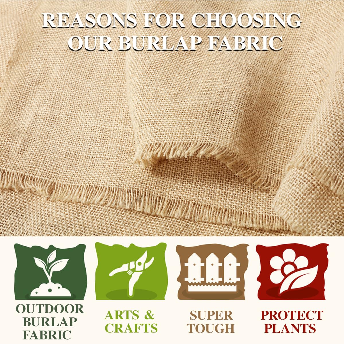 HORTIFAN burlap roll easy application for quick tree and bed wrapping