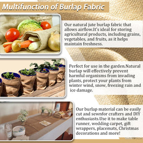 HORTIFAN burlap roll versatile garden and landscaping uses