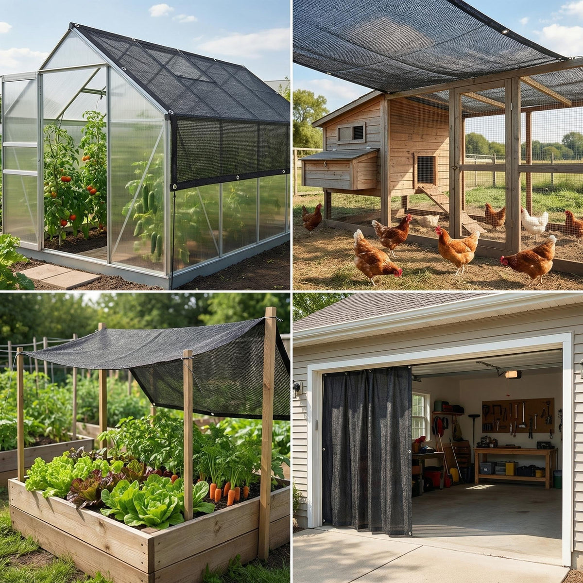 HORTIFAN versatile outdoor shade for arbors, pools, and patios.