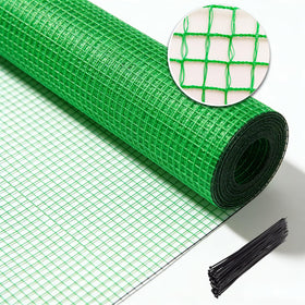 HORTIFAN temporary fence 4ft-100ft green mesh secures yards and protects kids and pets.