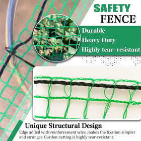 HORTIFAN uv-resistant plastic fence closeup shows durable material and tear resistance.