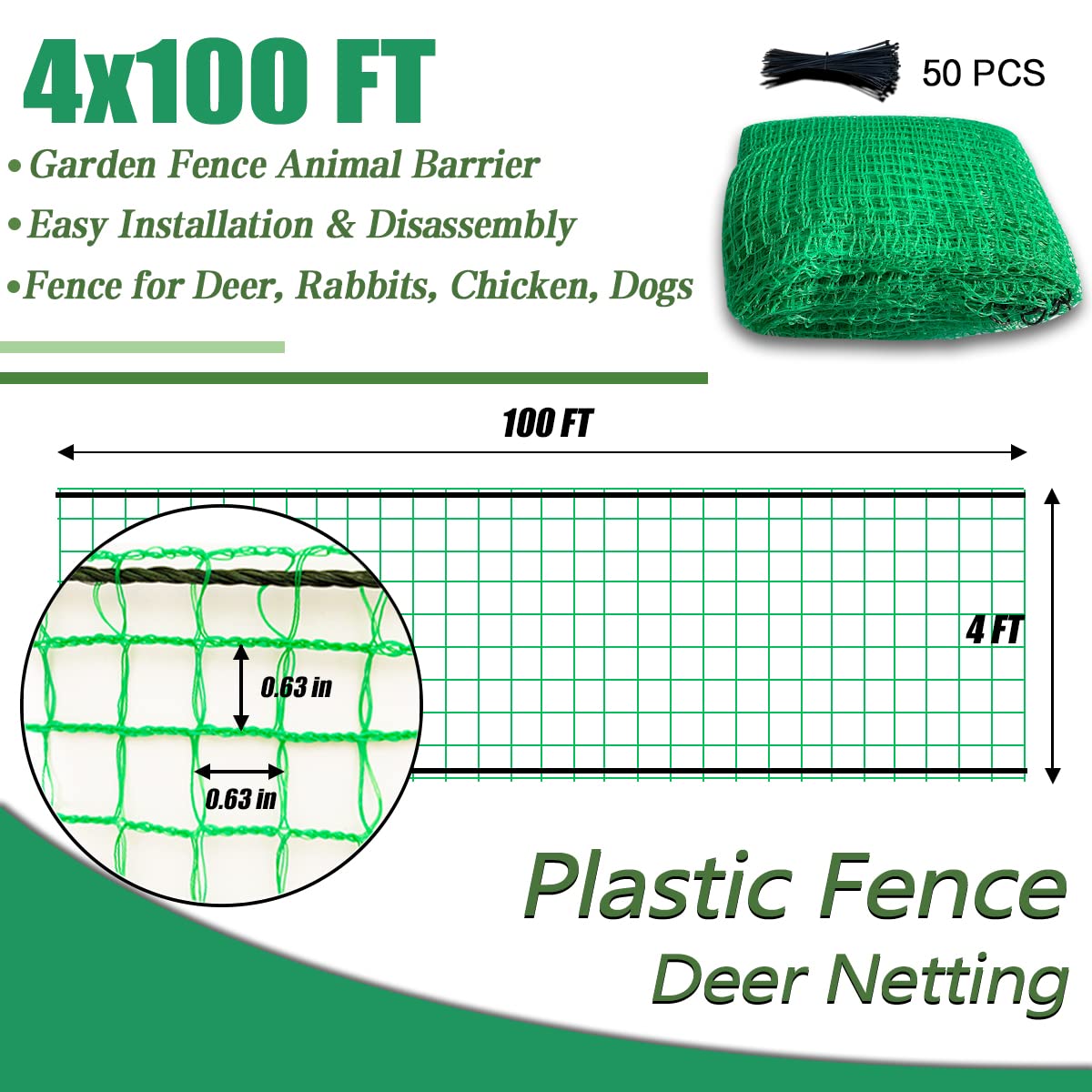 HORTIFAN versatile safety fence fits construction, yard, and pet containment needs.