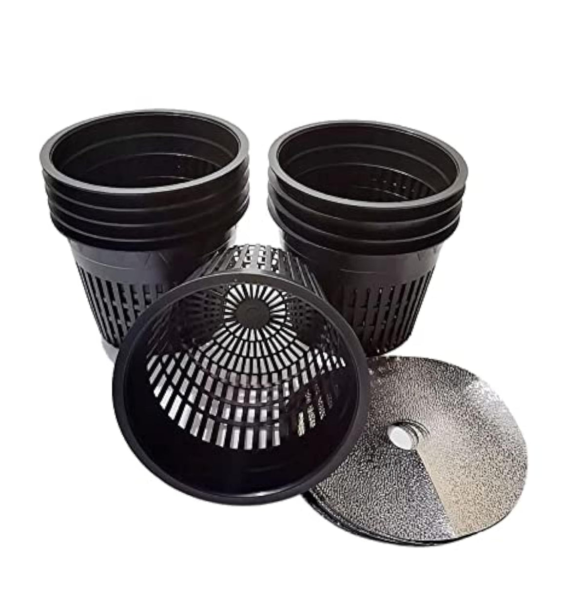 HORTIPOTS 5-inch net pot with raised center bottom improves root aeration