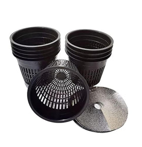 HORTIPOTS 5-inch net pot with raised center bottom improves root aeration