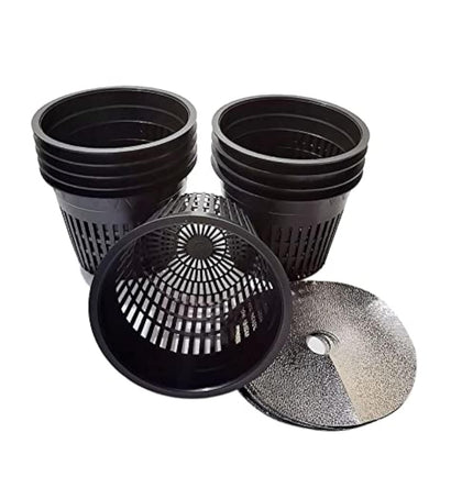HORTIPOTS 5-inch net pot with raised center bottom improves root aeration