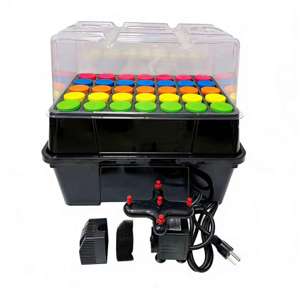 HORTIPOTS aeroponic cloner 35-site base provides stable support for reliable cloning.
