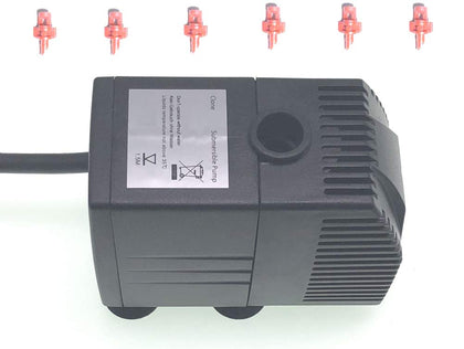 HORTIPOTS HP9-35US pump in a clone setup delivering steady misting