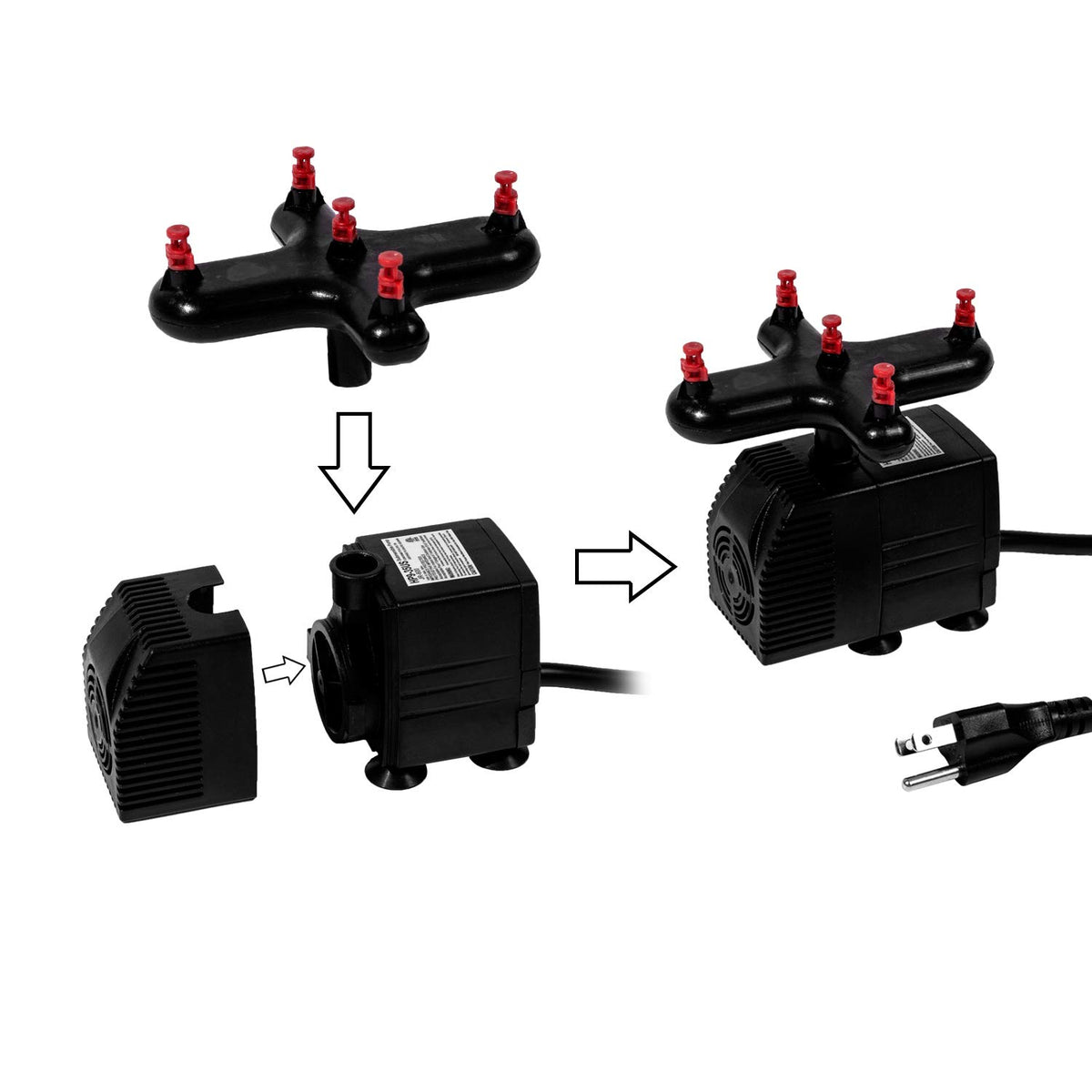 HORTIPOTS manifold closeup reveals robust fittings and seals.