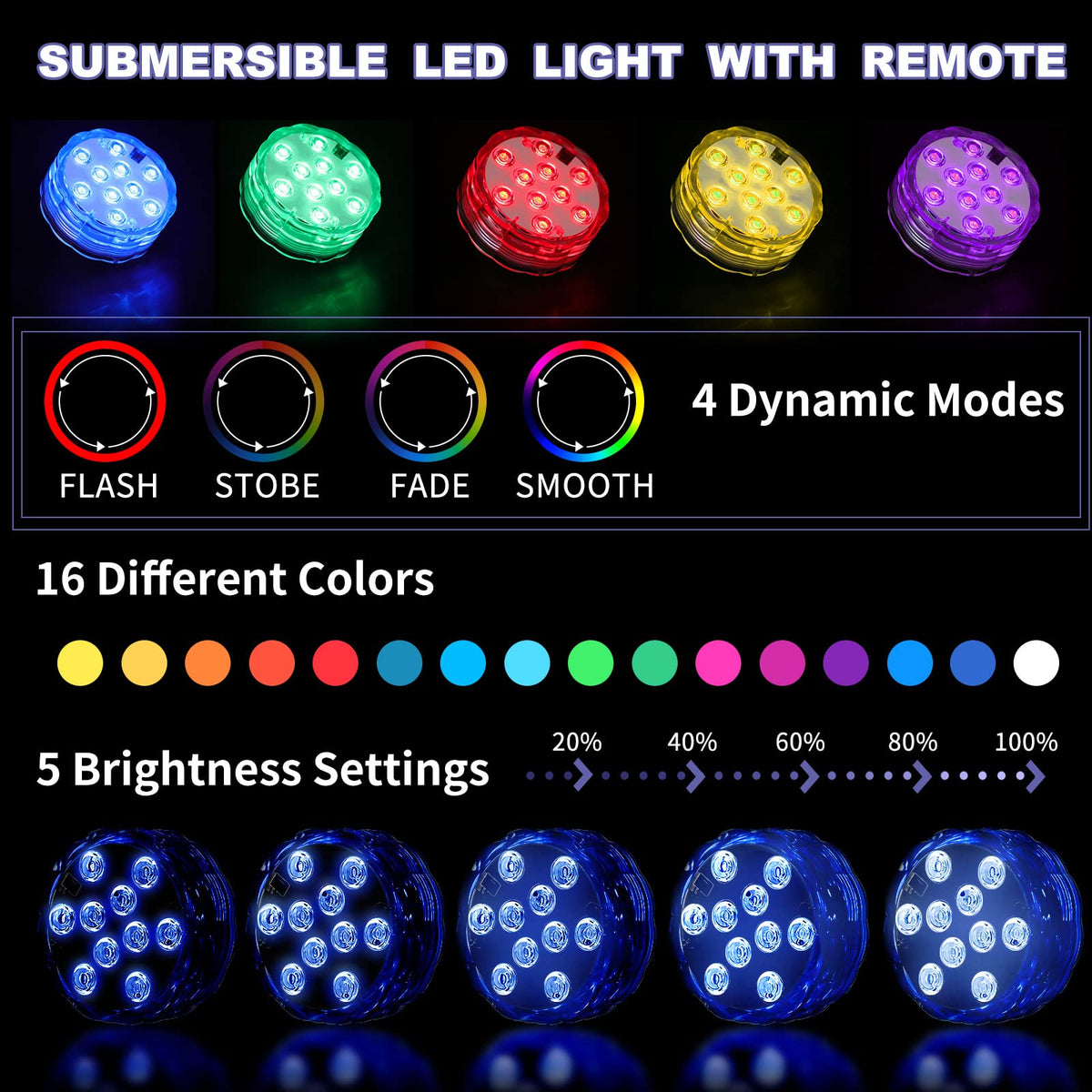 Hortsun color-changing LED lights create mood lighting for venues and celebrations.