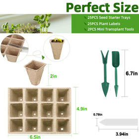 Hosetim seed starter tray with split-ready design for easy pot separation.