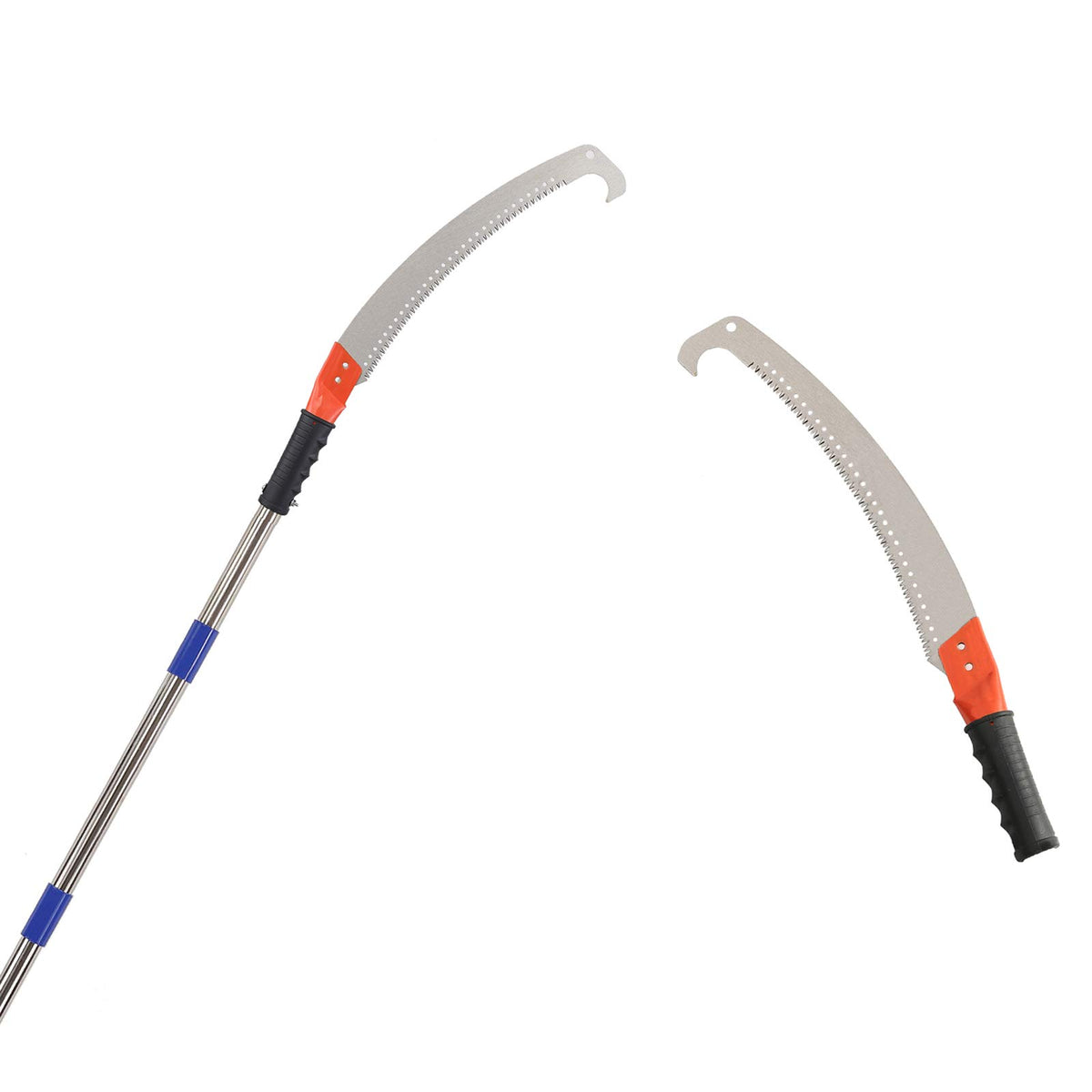 HOSKO pole saw 10ft reach enables pruning tall branches in yards.