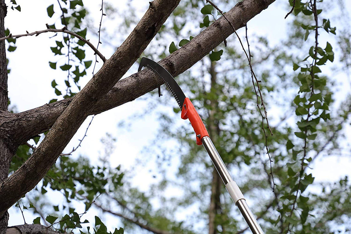HOSKO pole saw portable for yard and patio pruning on demand.