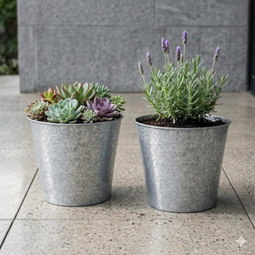 Hosley indoor-outdoor decor with liner suitable for planters and tabletops.