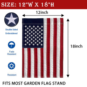 Hostey weather-resistant polyester flag withstands sun and rain for years.