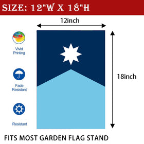 Hostey Minnesota flag with 1-inch sleeve ready to hang.