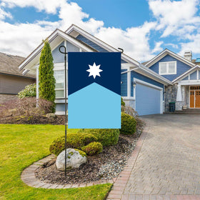 Hostey Minnesota flag close-up stitching shows durable, fade-resistant construction.