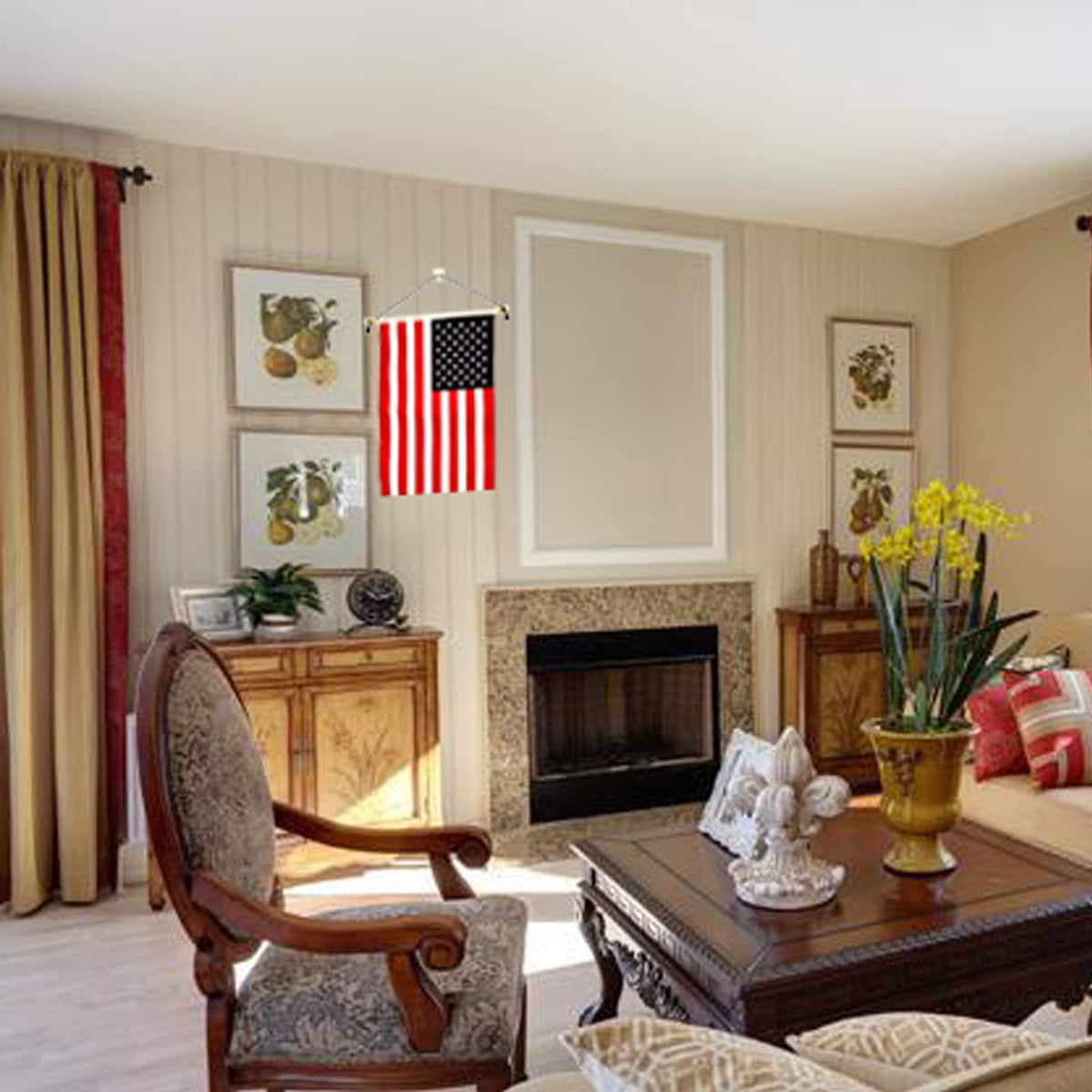 Hostey 12x18 US flag decor fits porches, walls, or gardens.