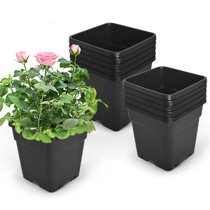 HOSTIC 5-gallon square pot durable plastic for long-lasting indoor and outdoor use